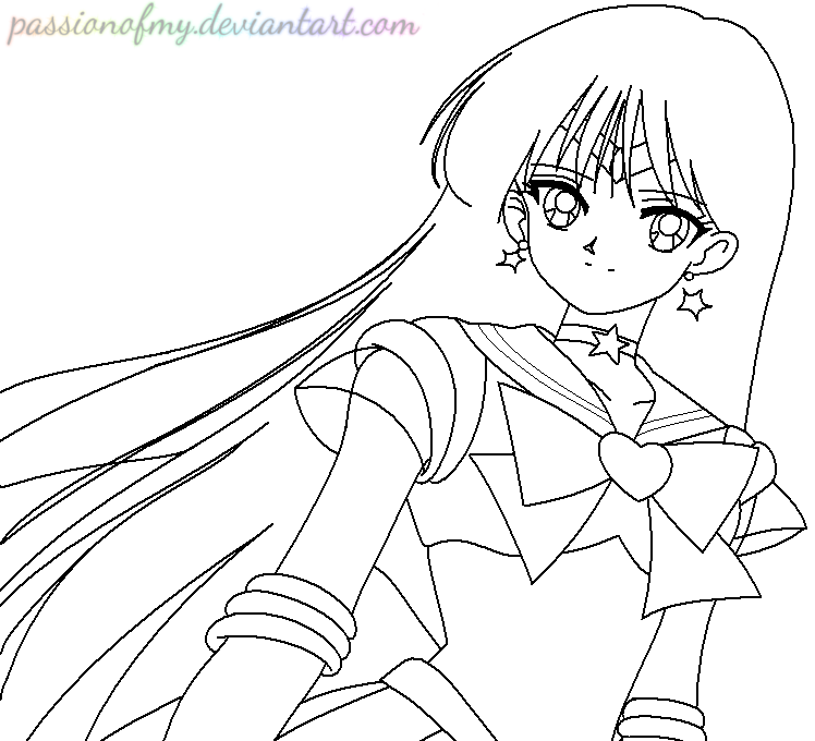 Lineart sailor mars passionofmy by passionofmy on