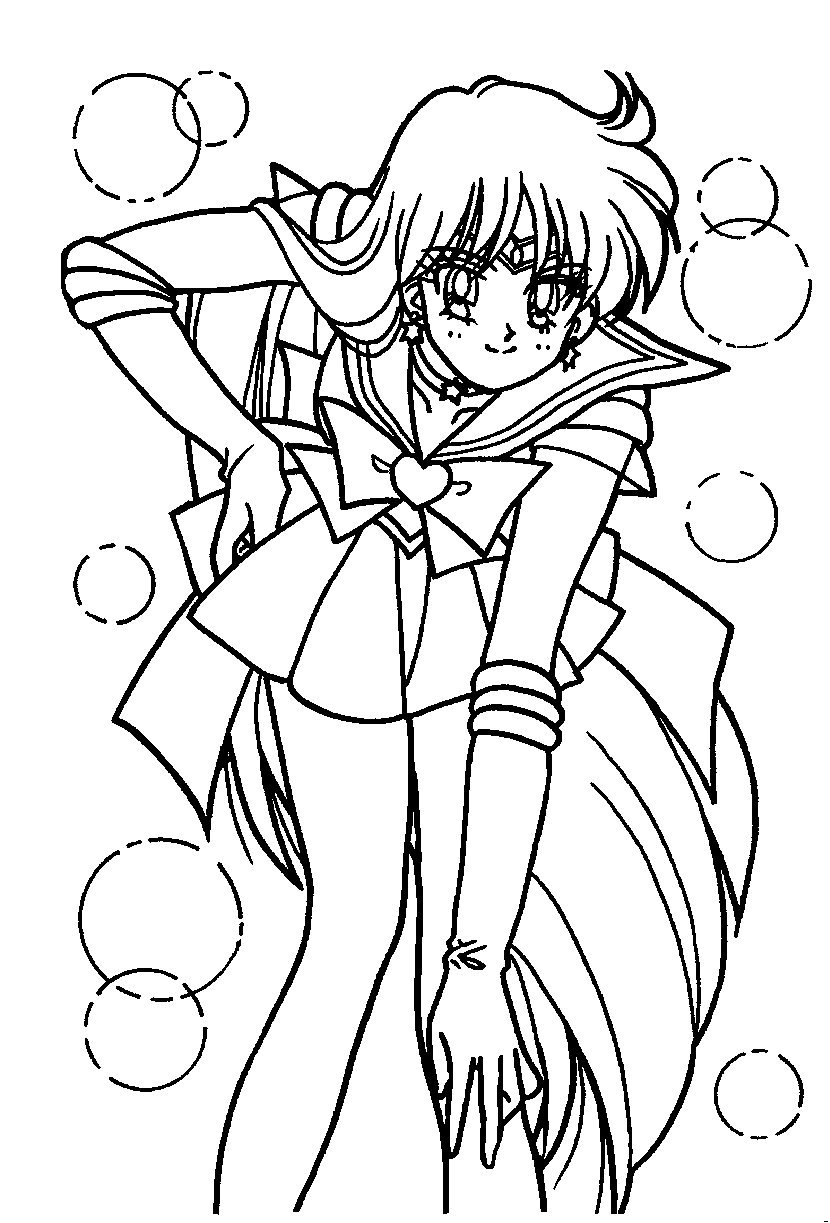 Manga sailor mars coloring page