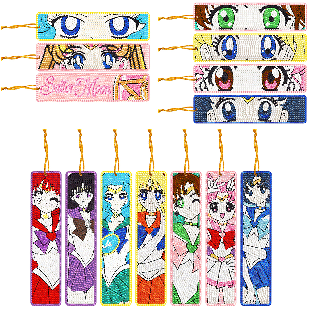 Pcs diamond painting bookmarks for reading loverpretty guardian sailor moon