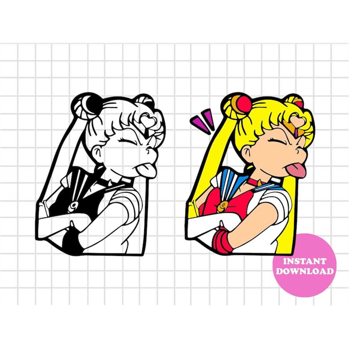 Sailor moon svg layered item clipart cricut digital vecto