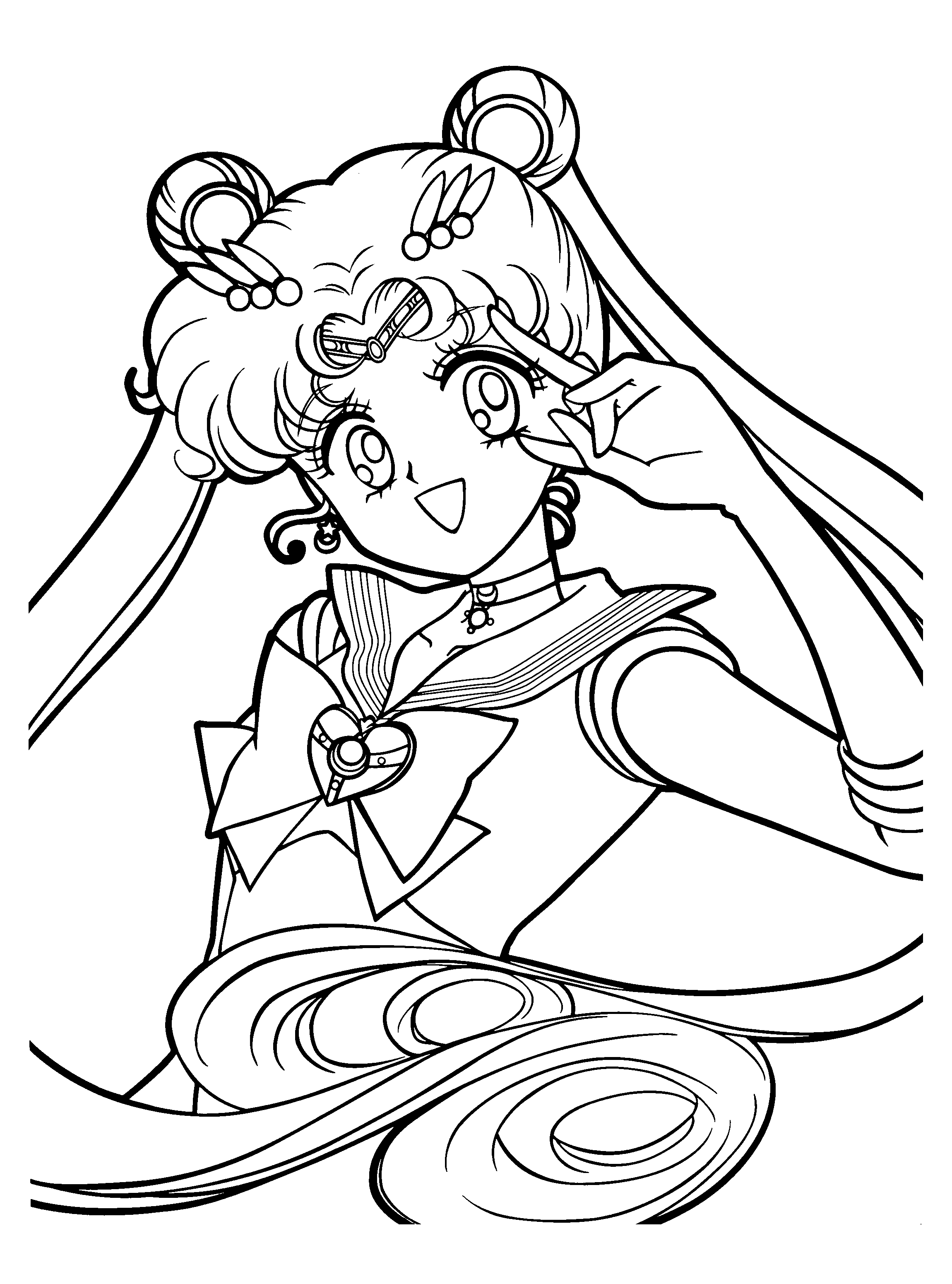 Free printable sailor moon coloring pages for kids