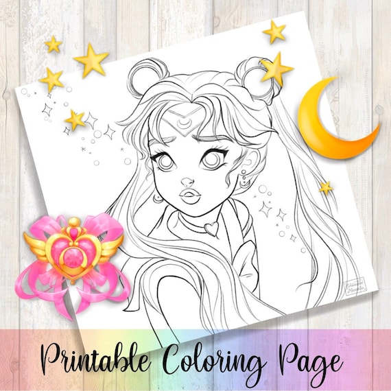 Printable coloring page sailor moon usagi