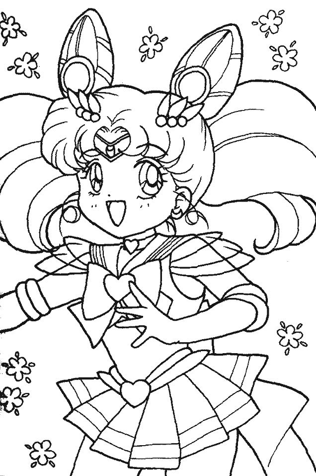 Pudgy bunnys sailor moon coloring pages