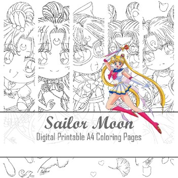 Sailor moon printable coloring sheet