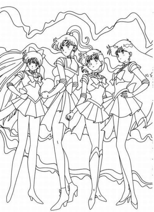Sailor moon free printable coloring page