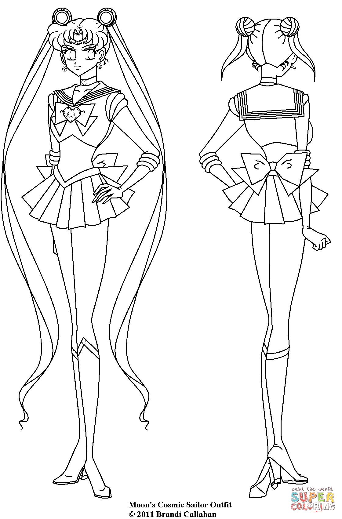 Cosmic sailor moon coloring page free printable coloring pages
