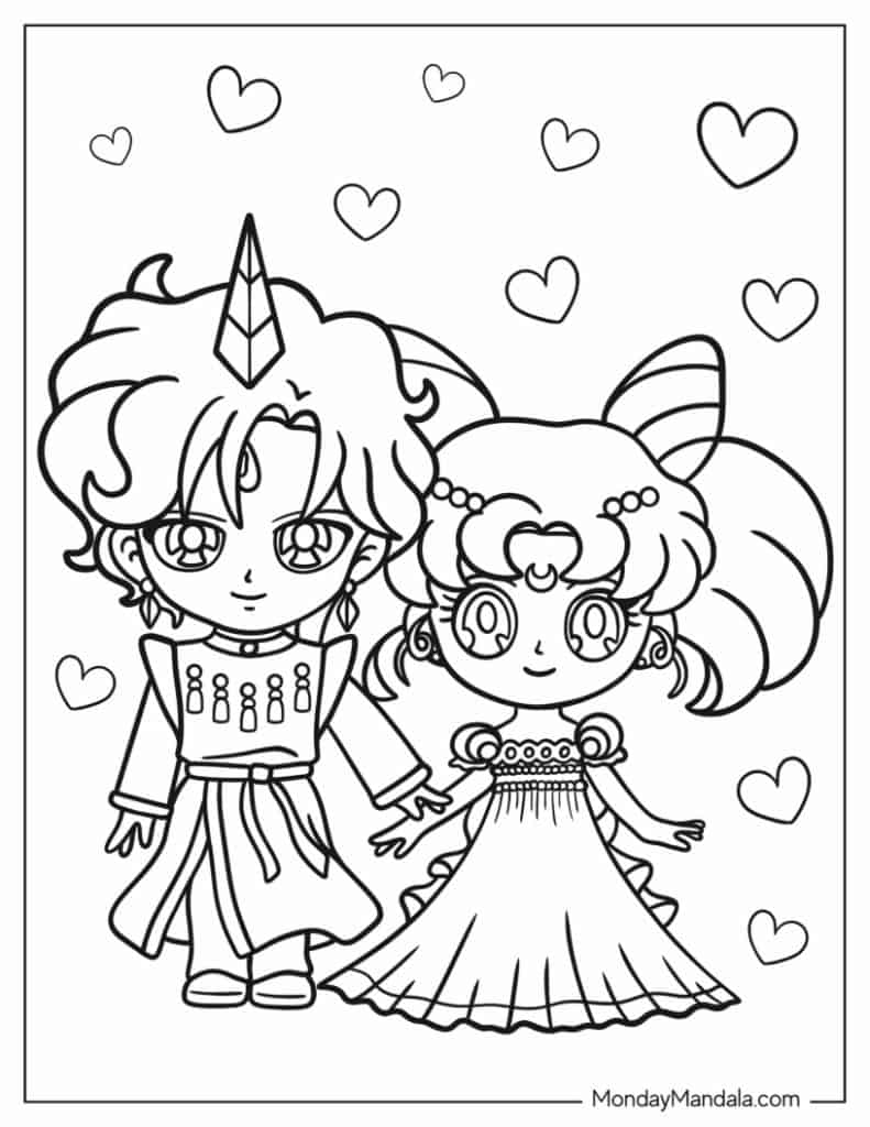 Sailor moon coloring pages free pdf printables