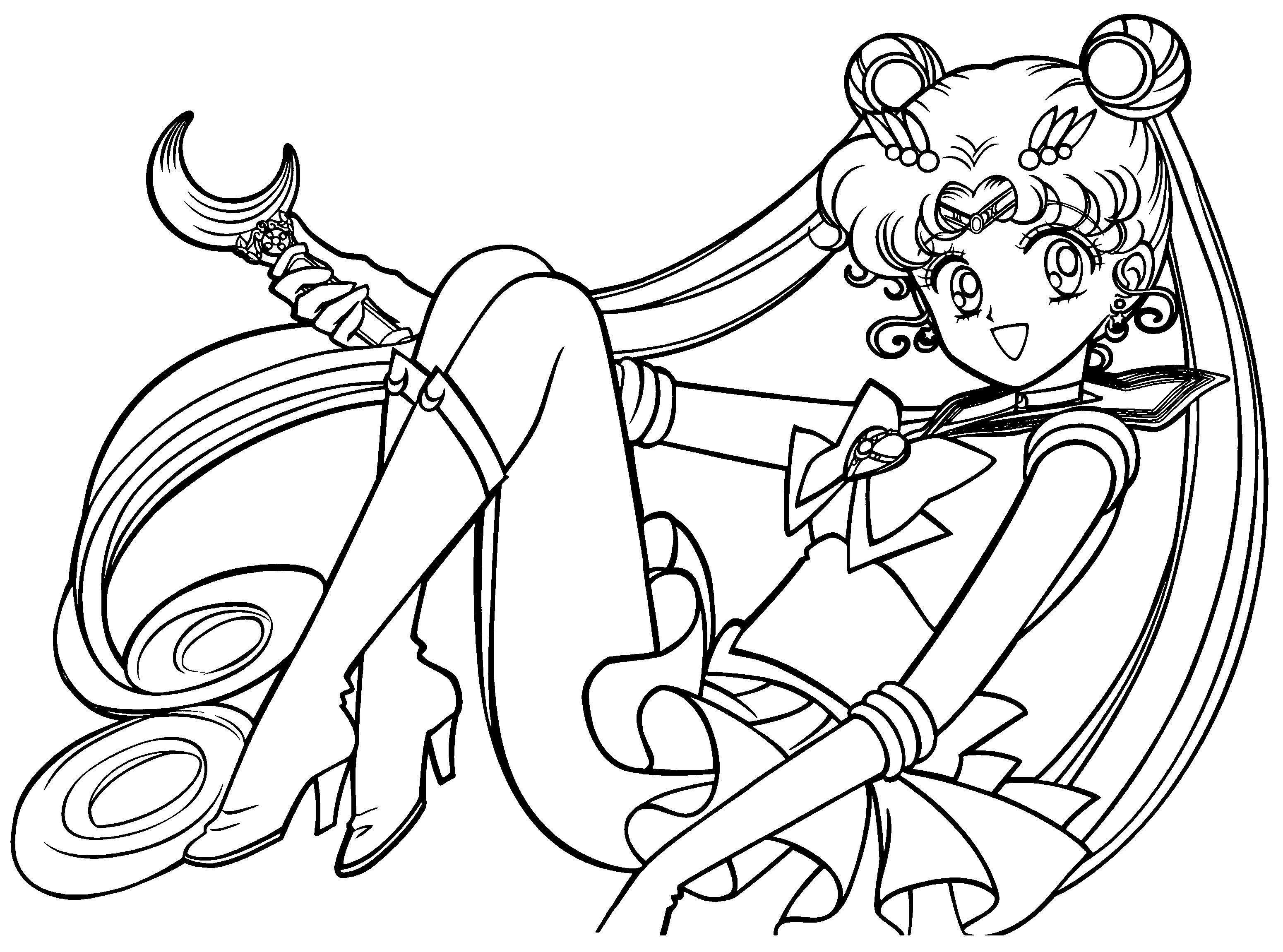 Free printable sailor moon coloring pages for kids