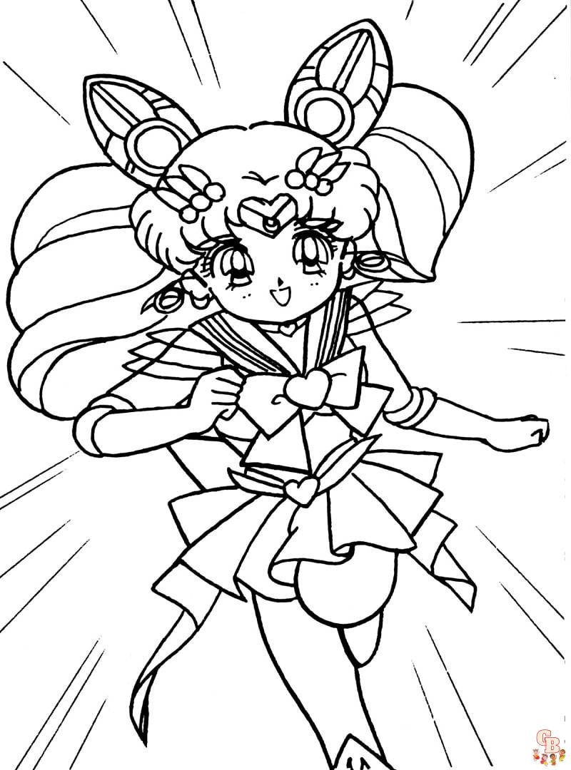 Cute chibiusa sailor moon coloring pages printable fun for kids