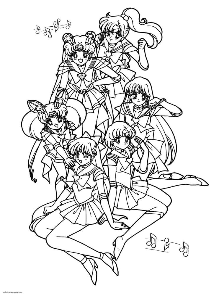 Sailor moon coloring pages printable for free download