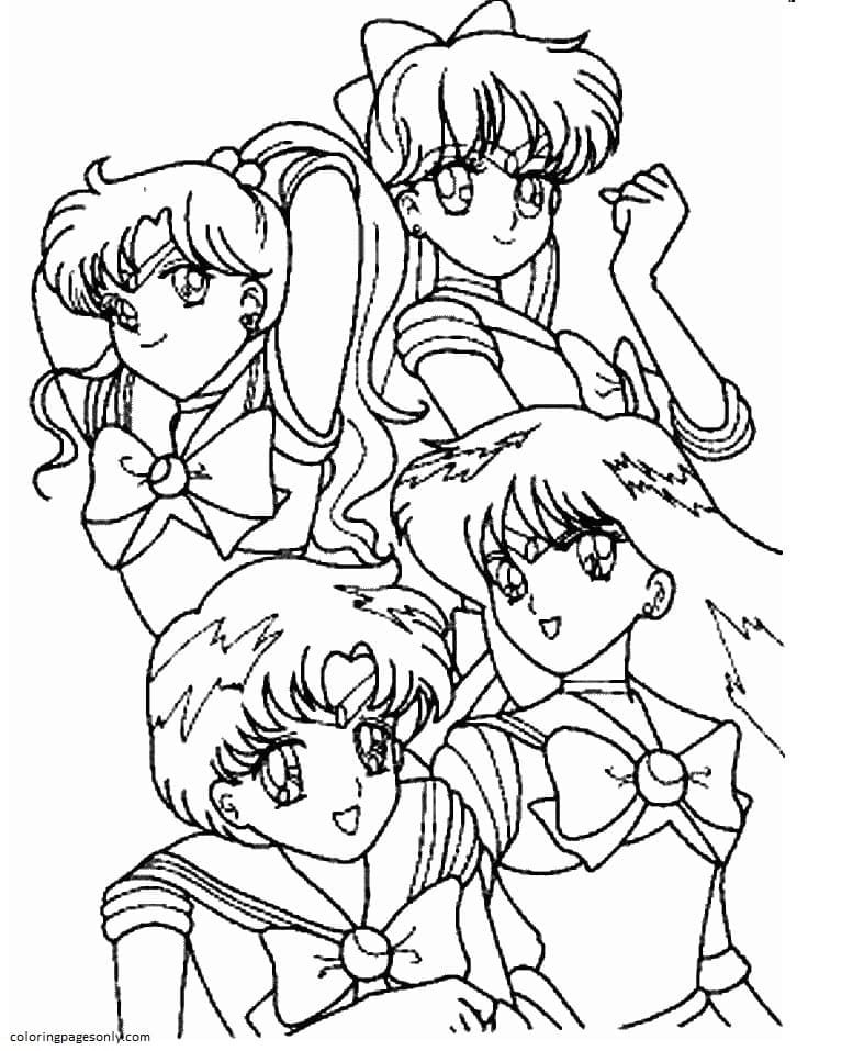 Sailor moon coloring pages printable for free download