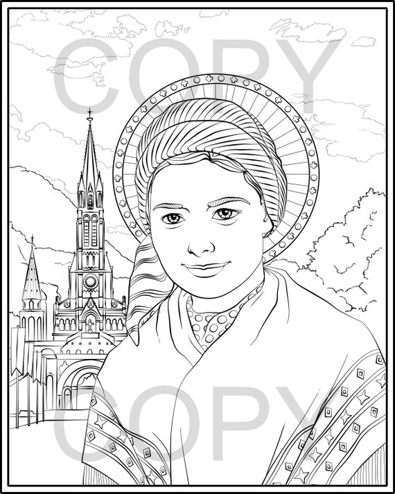 Saint bernadette coloring pages