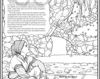 Saint bernadette coloring pages download now