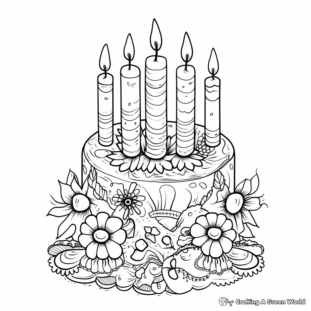 Candle coloring pages