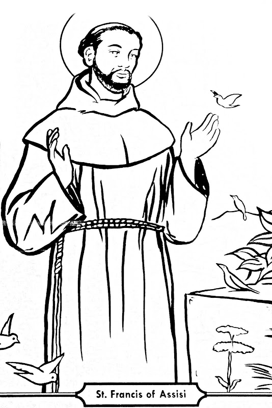 Coloring pages saint francis of assis coloring pages