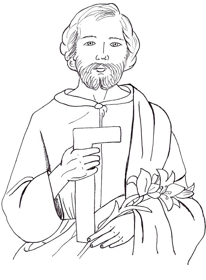 St joseph pdf st joseph saint joseph art catholic coloring