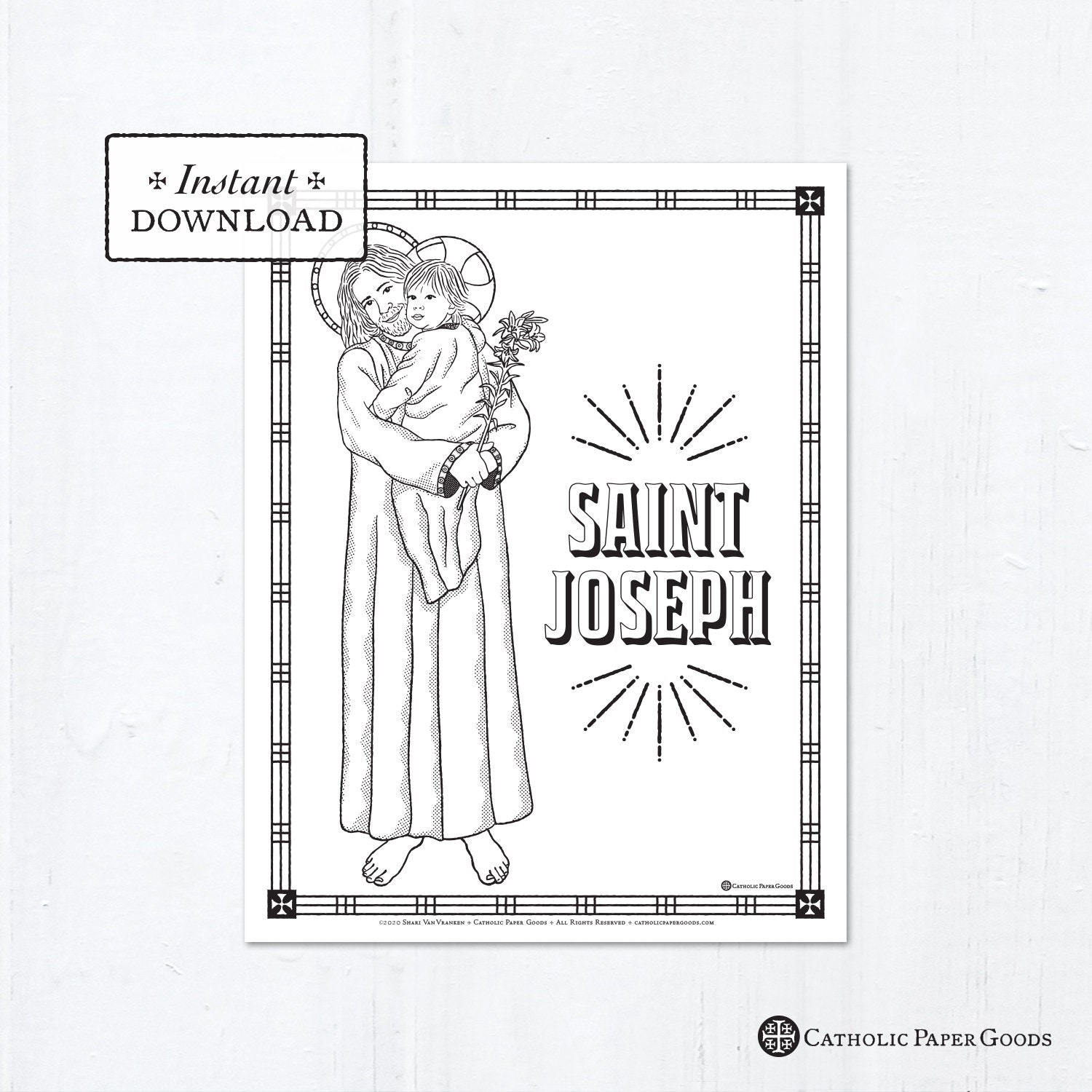 Catholic coloring page