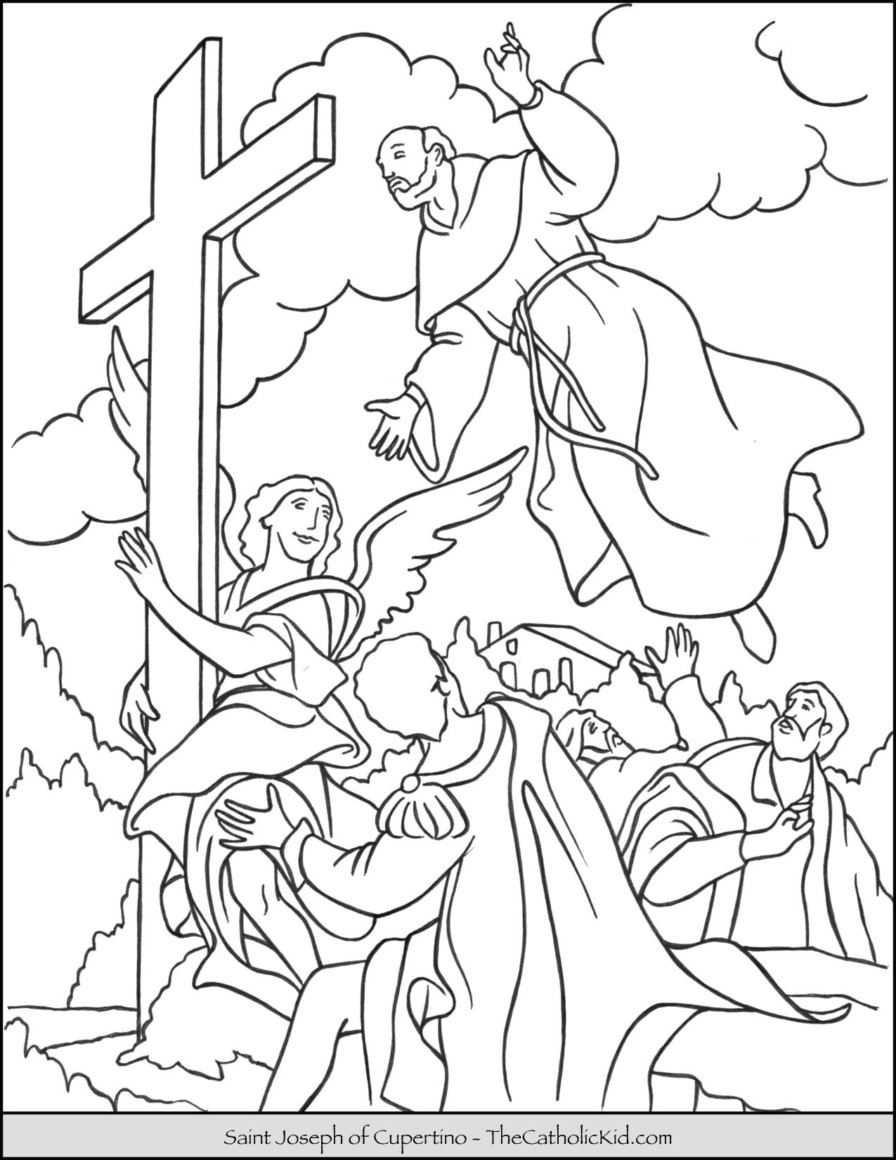 Saint joseph of cupertino coloring page