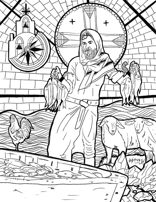 Digital coloring book pages â ministry of saints modern iconography