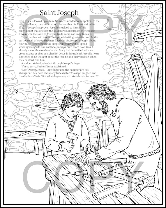 Saint joseph coloring pages download now