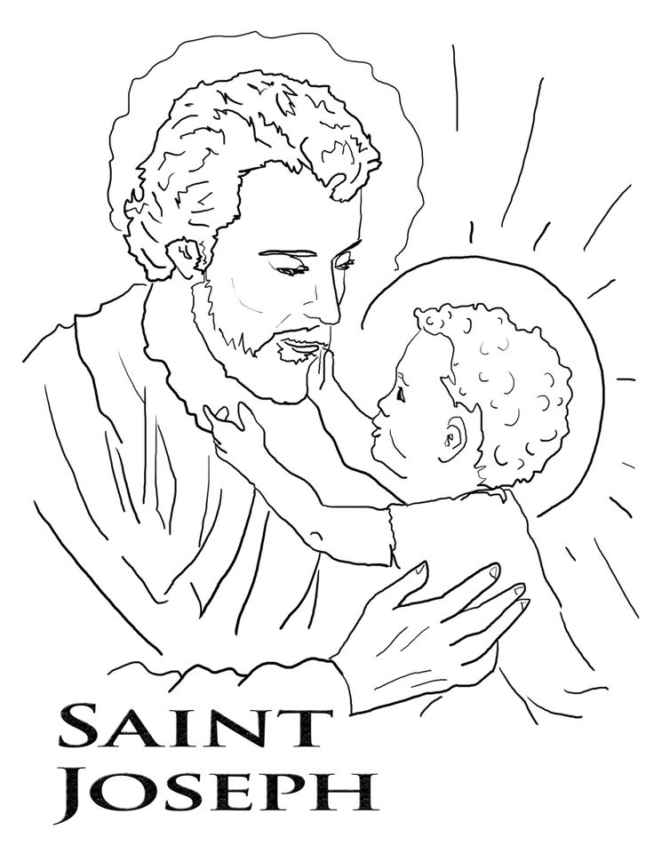 Stjosephcoloringpgtif ã dibujos patrones de bordado dibujos de jesãºs