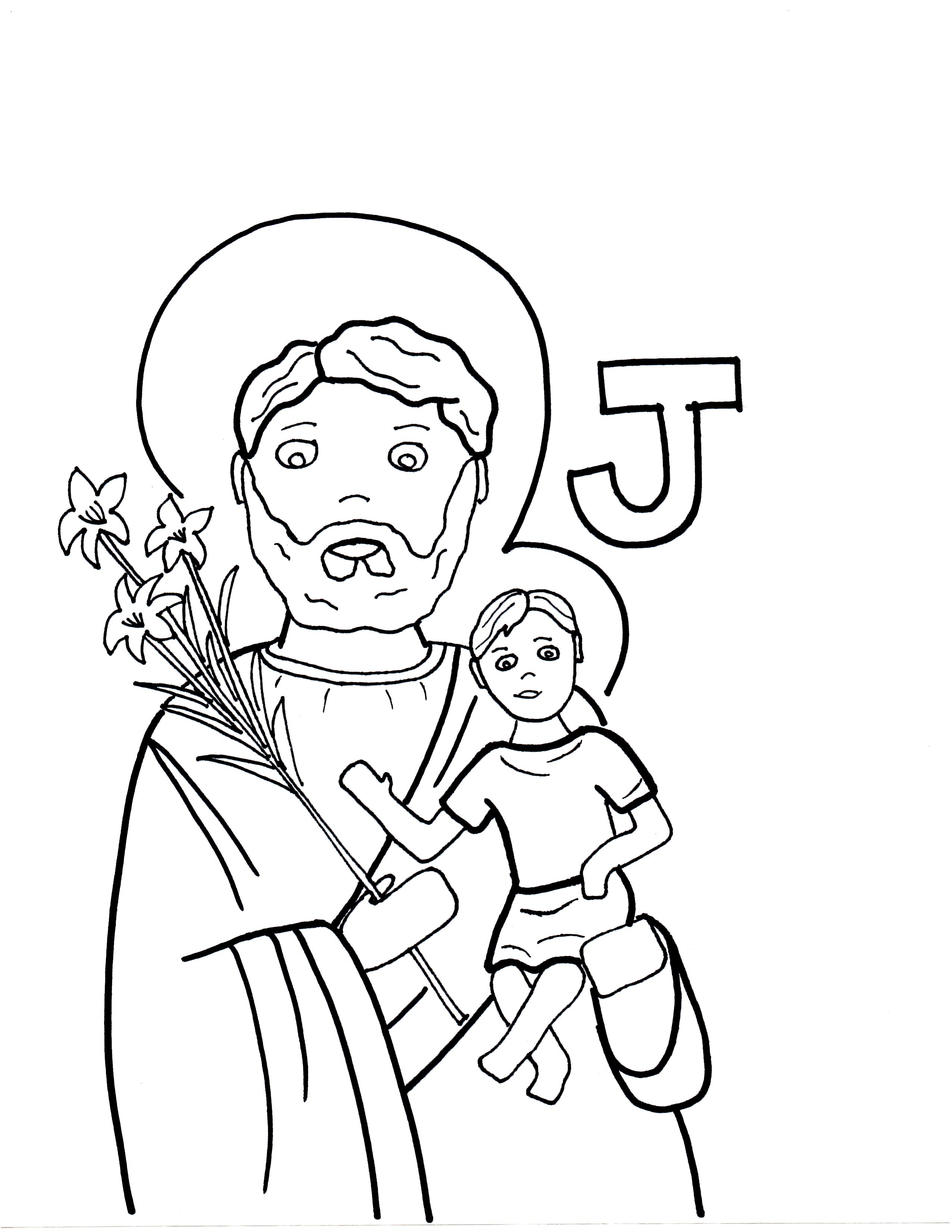 Free st joseph coloring pages download free st joseph coloring pages png images free cliparts on clipart library