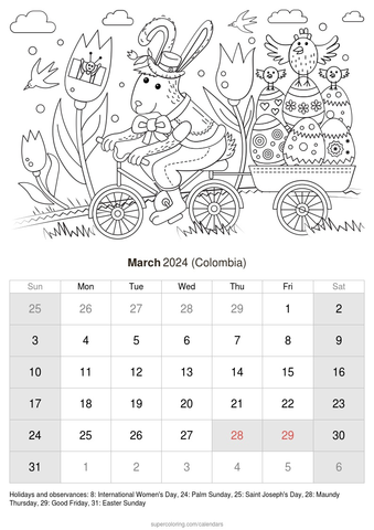 March calendar