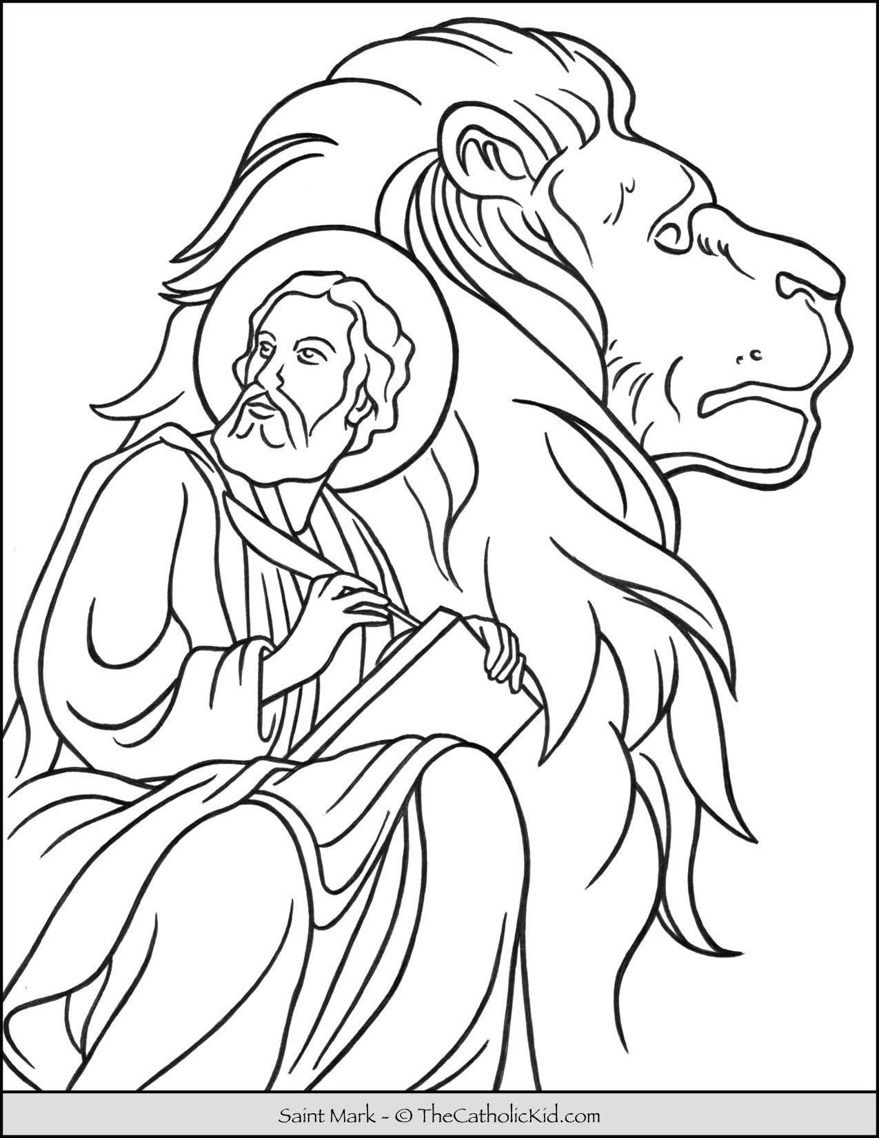 Saint coloring pages