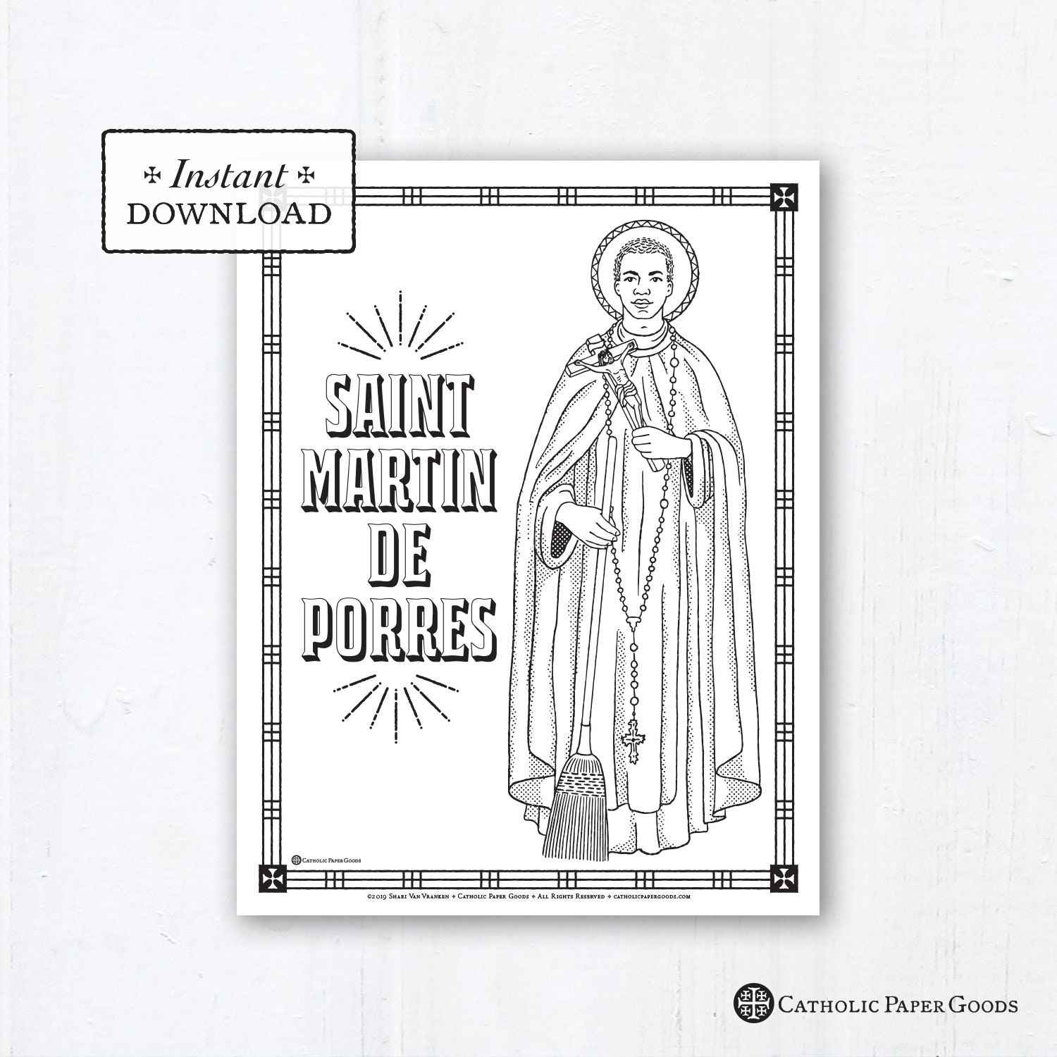 Catholic coloring page
