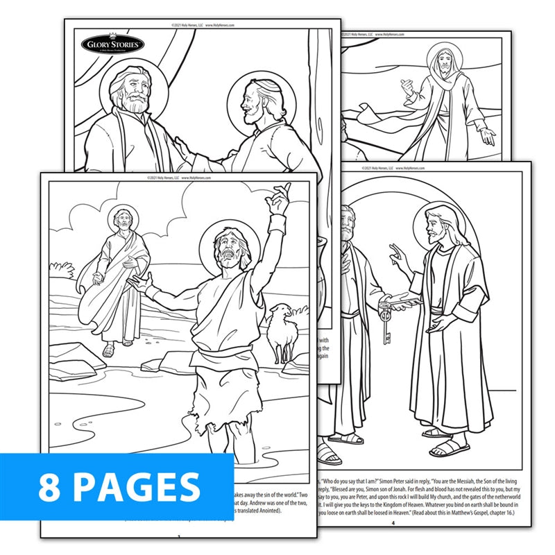 St peter coloring â holy heroes