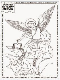 Drawnbcreative free saint michael coloring page coloring pages catholic coloring catholic crafts