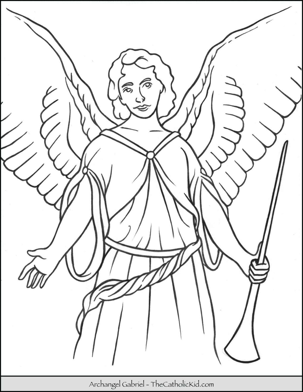 Archangel gabriel coloring page