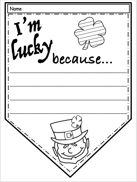 Free st patricks day writing banner made by teachers