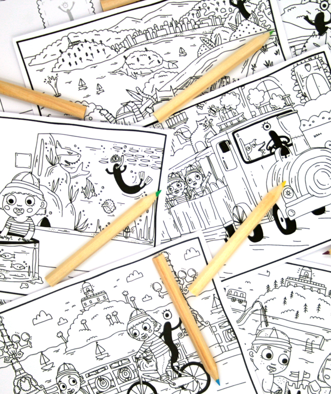 Top cards colouring postcards of donostia san sebastiãn â