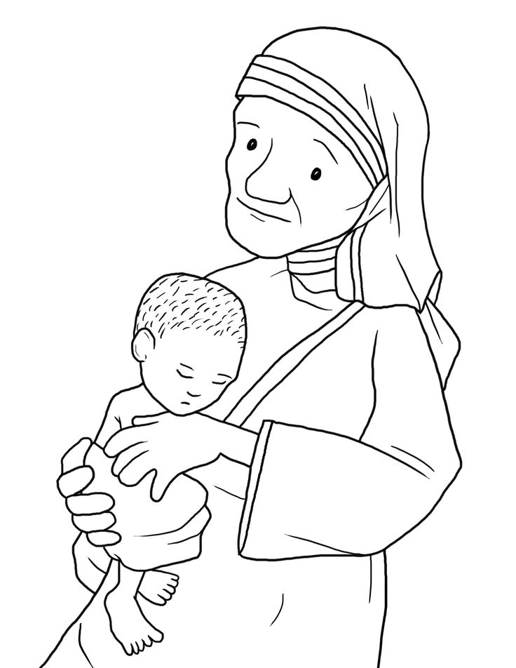 Blessed mother teresa coloring pages saint teresa of calcutta coloring pages mother teresa