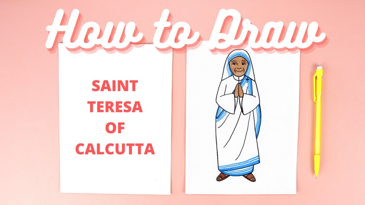 How to draw saint teresa of calcutta aka other teresa step