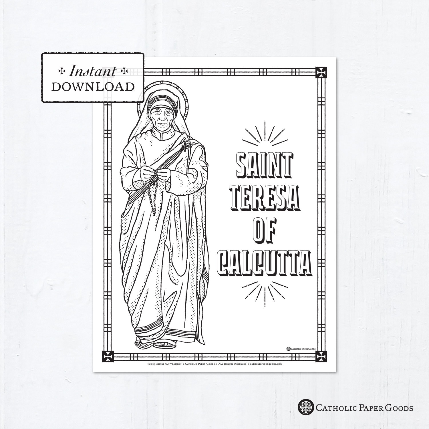 Catholic coloring page