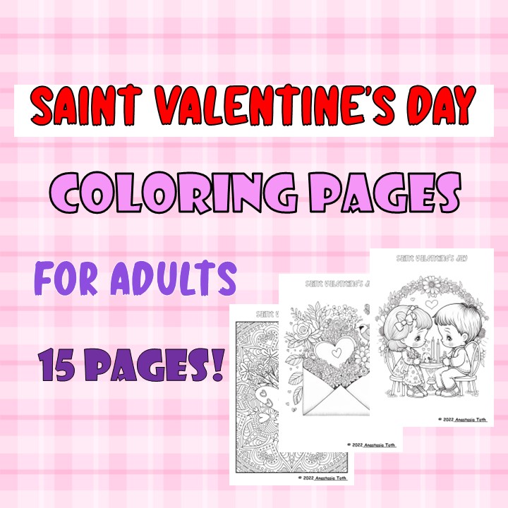 Saint valentines day coloring pages for adults esl english culture activities made by teachers