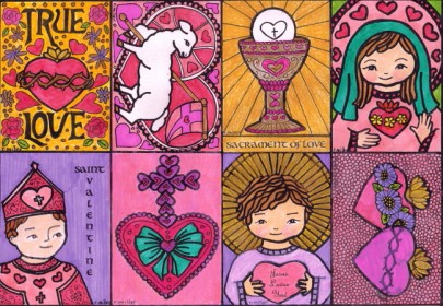 Eight valentines to color â immaculate heart coloring pages