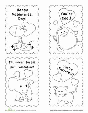 Valentines day card templates worksheet education valentine card template printable valentines cards kindergarten valentines