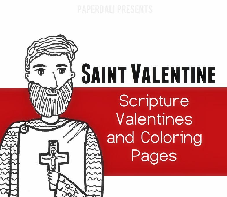 St valentine valentines and coloring page printable