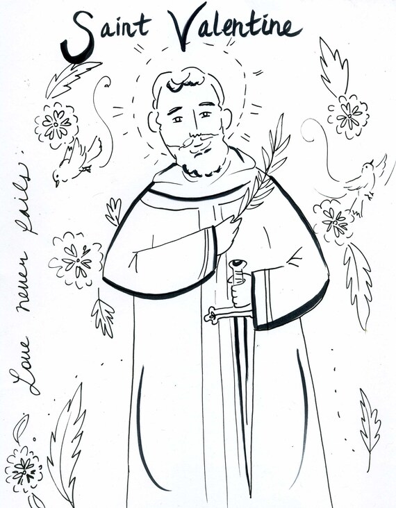 Saints collection set of saint coloring pages