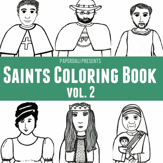 Catholic saints coloring book vol