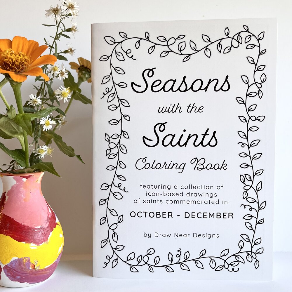 Seasons with the saints coloring book october