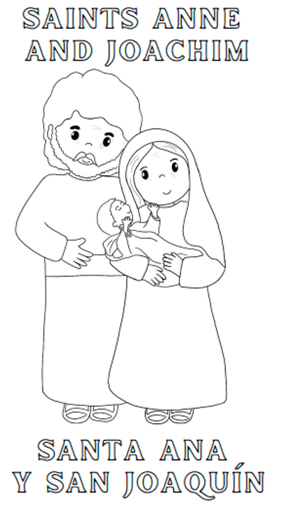 Saints anne and joachim coloring page familias catechesis