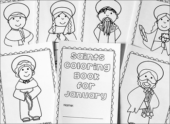 Catholic saints coloring book for january by real life at home tpt