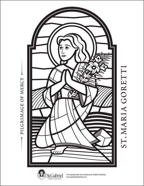 Saint maria goretti coloring sheet â st gabriel publishing