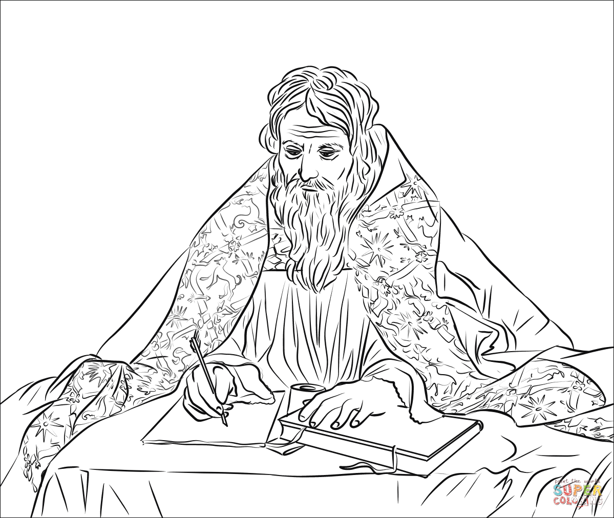 Saint ambrose coloring page free printable coloring pages