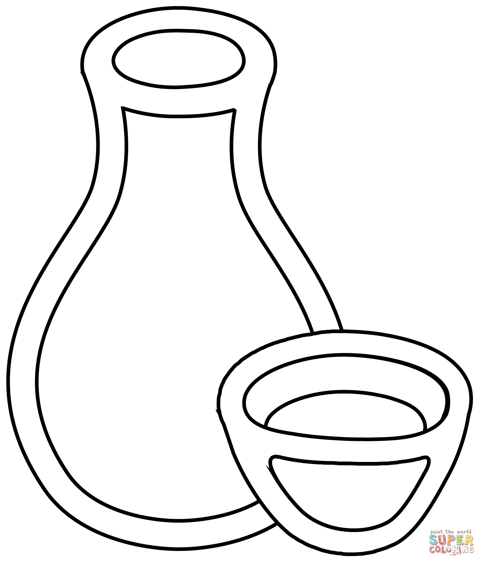 Sake emoji coloring page free printable coloring pages
