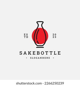 Sake bottle over royalty